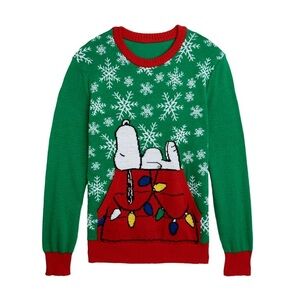 Peanuts Snoopy Snowflake Holiday Adult Unisex Funny Ugly Christmas Sweater